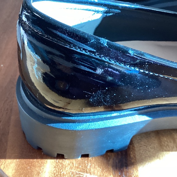 Stuart Weitzman June lug loafers Black Patent leather with Buckle 9 - Picture 6 of 13